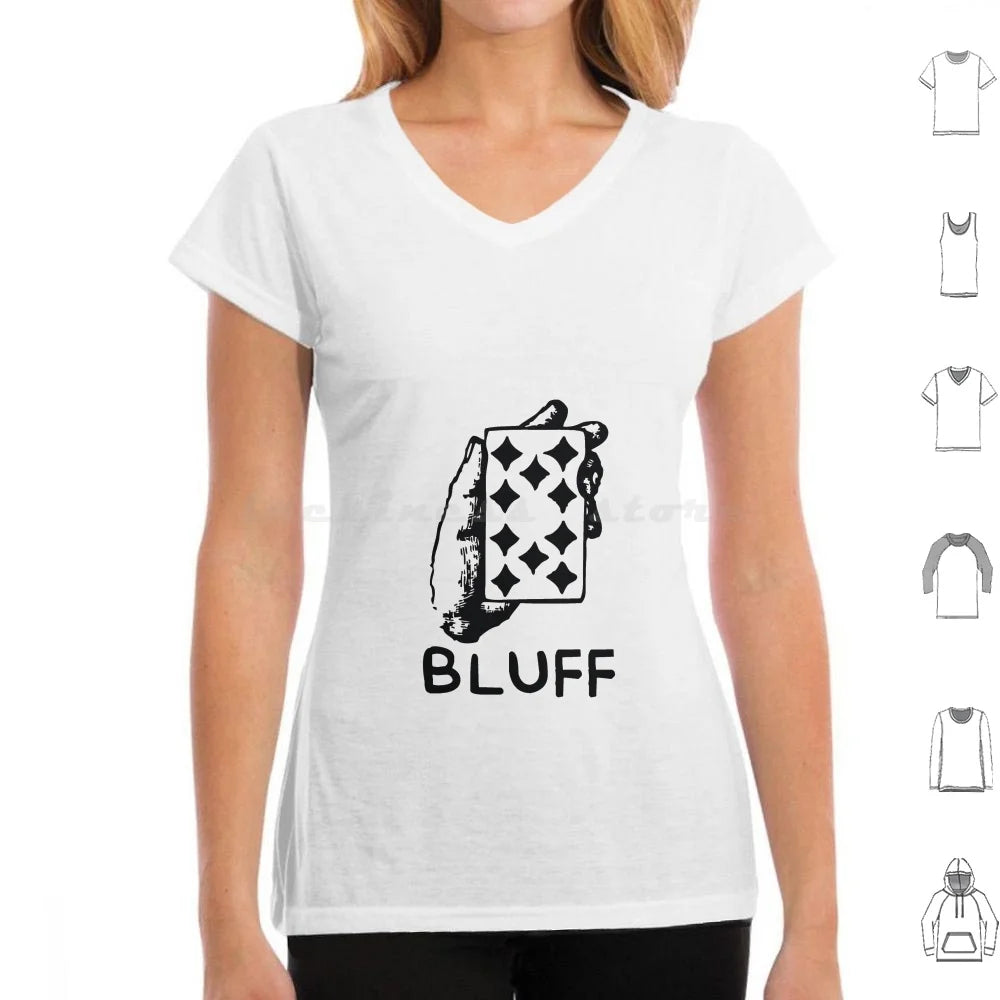 It's A Bluff T-Shirt – Big Size 100% Cotton Gambling Sketch Print Hoax Tee - Premium T-shirt from Lizard Vigilante - Just $28.88! Shop now at Lizard Vigilante