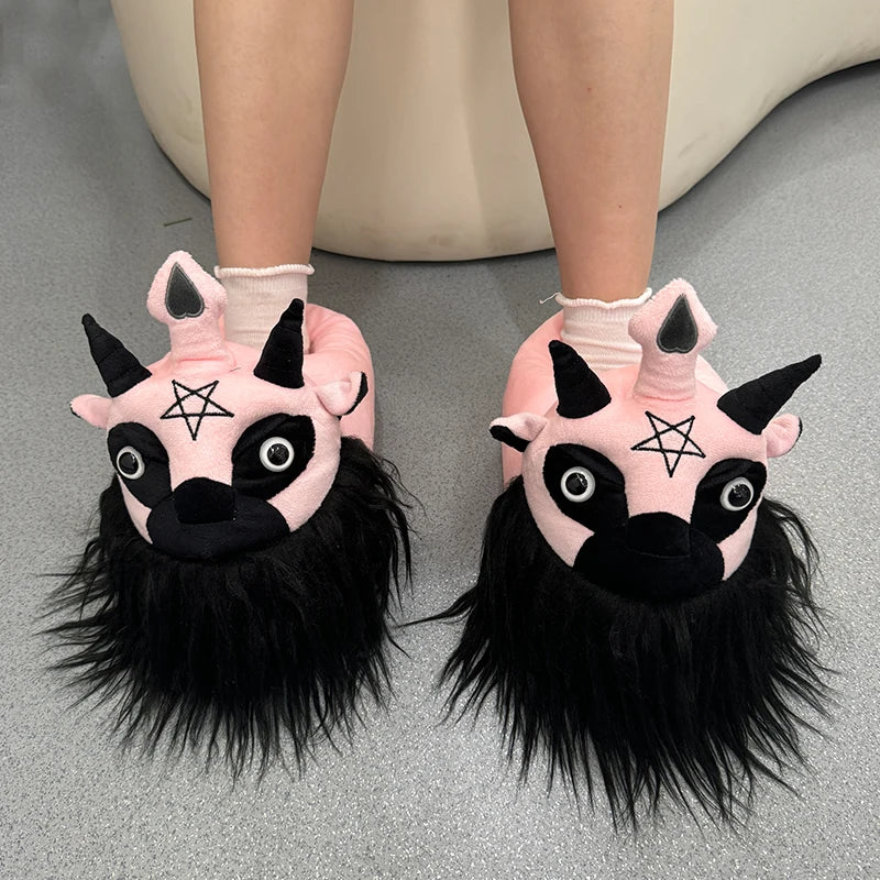 Highland Cow Halloween Michael Myers & Chucky Plush Slippers – Soft Horror Themed House Shoes - Premium slippers from Lizard Vigilante - Just $33.33! Shop now at Lizard Vigilante