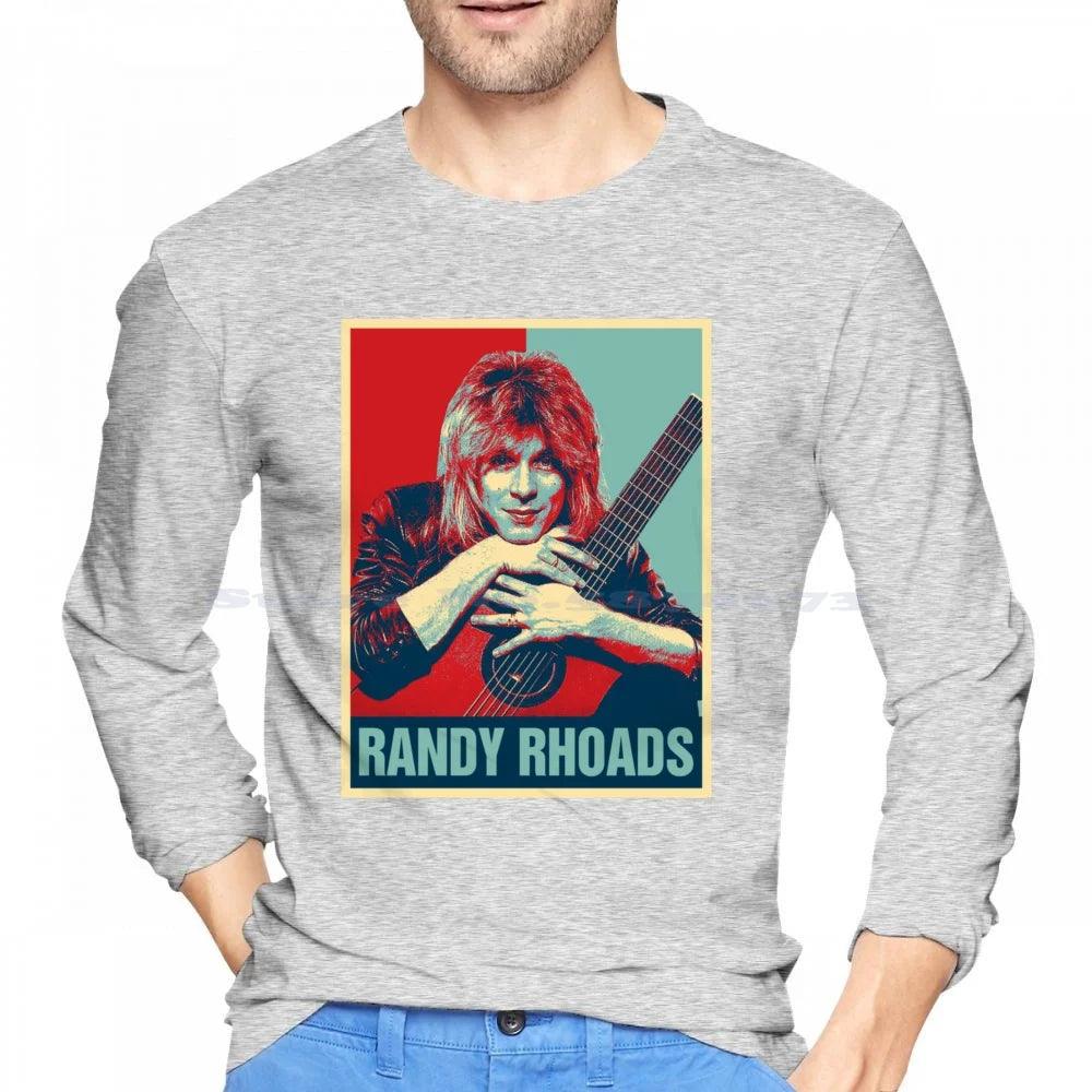 Randy Rhoads Hoodie T Shirt 100% Cotton Tee Retro Hope Style Heavy Metal Quiet Riot Ozzy Osbourne Guitarist - Premium  from Lizard Vigilante - Just $16.99! Shop now at Lizard Vigilante