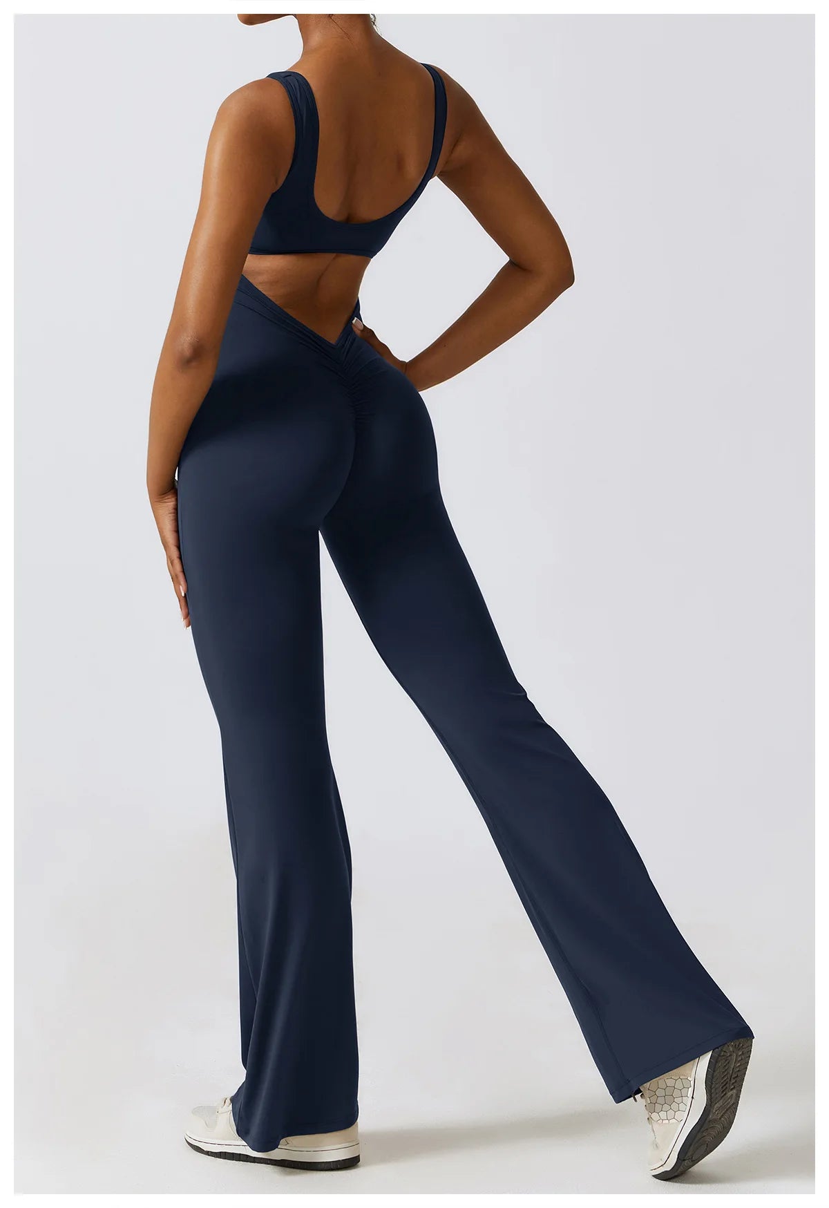 Sexy Back V Jumpsuit Gym Set Women Training Yoga Suit Sportswear Women Sports Jumpsuit Fitness Rompers Stretch Workout Bodysuits - Premium  from Lizard Vigilante - Just $36.99! Shop now at Lizard Vigilante