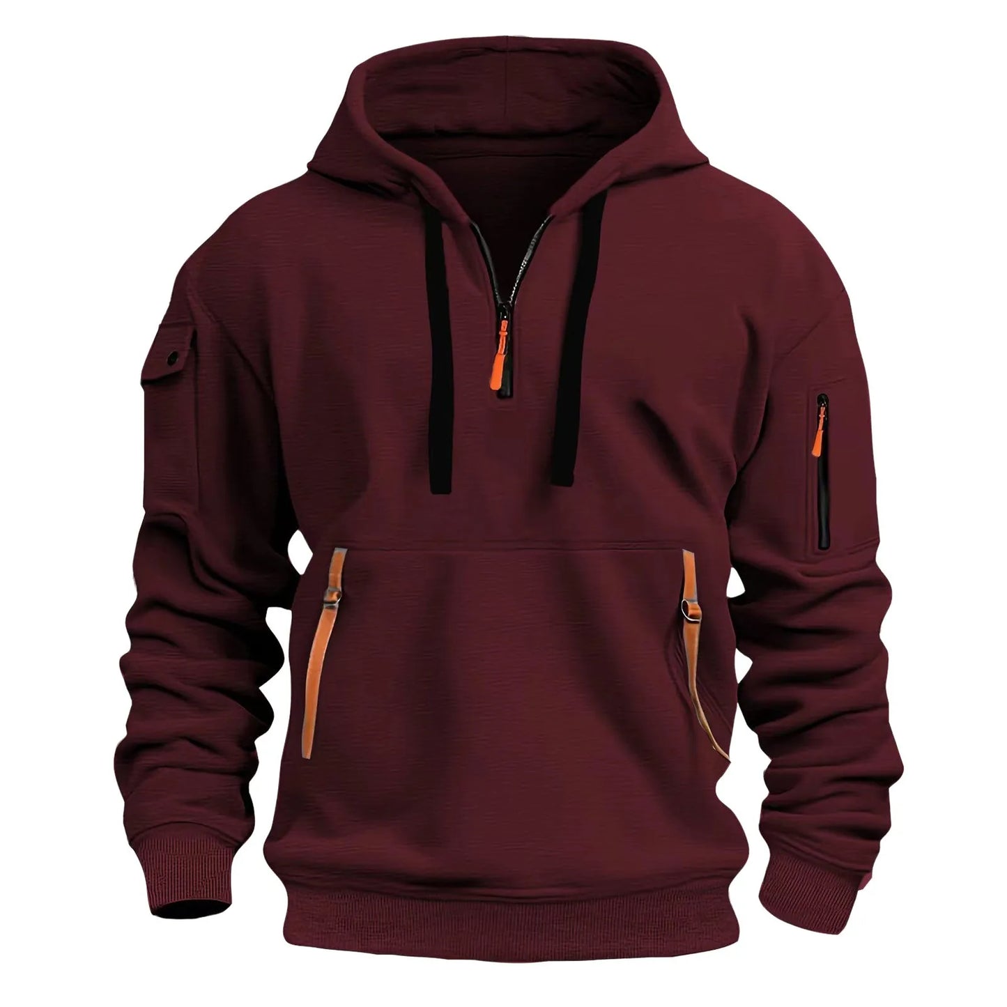 Big and Tall Men's Hooded Sweatshirt – Casual Long Sleeve Spring and Autumn Hoodie for Outdoor Leisure - Premium sweatshirt hoodie from Lizard Vigilante - Just $42.99! Shop now at Lizard Vigilante