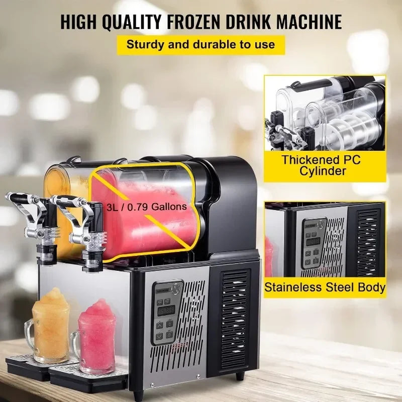 VEVOR Dual-Tank Slushy Spectacle – 6L Frozen Drink Machine with 370W Turbo-Chill Power for Commercial and Home Use - Premium slushie machine from Lizard Vigilante - Just $1001.08! Shop now at Lizard Vigilante