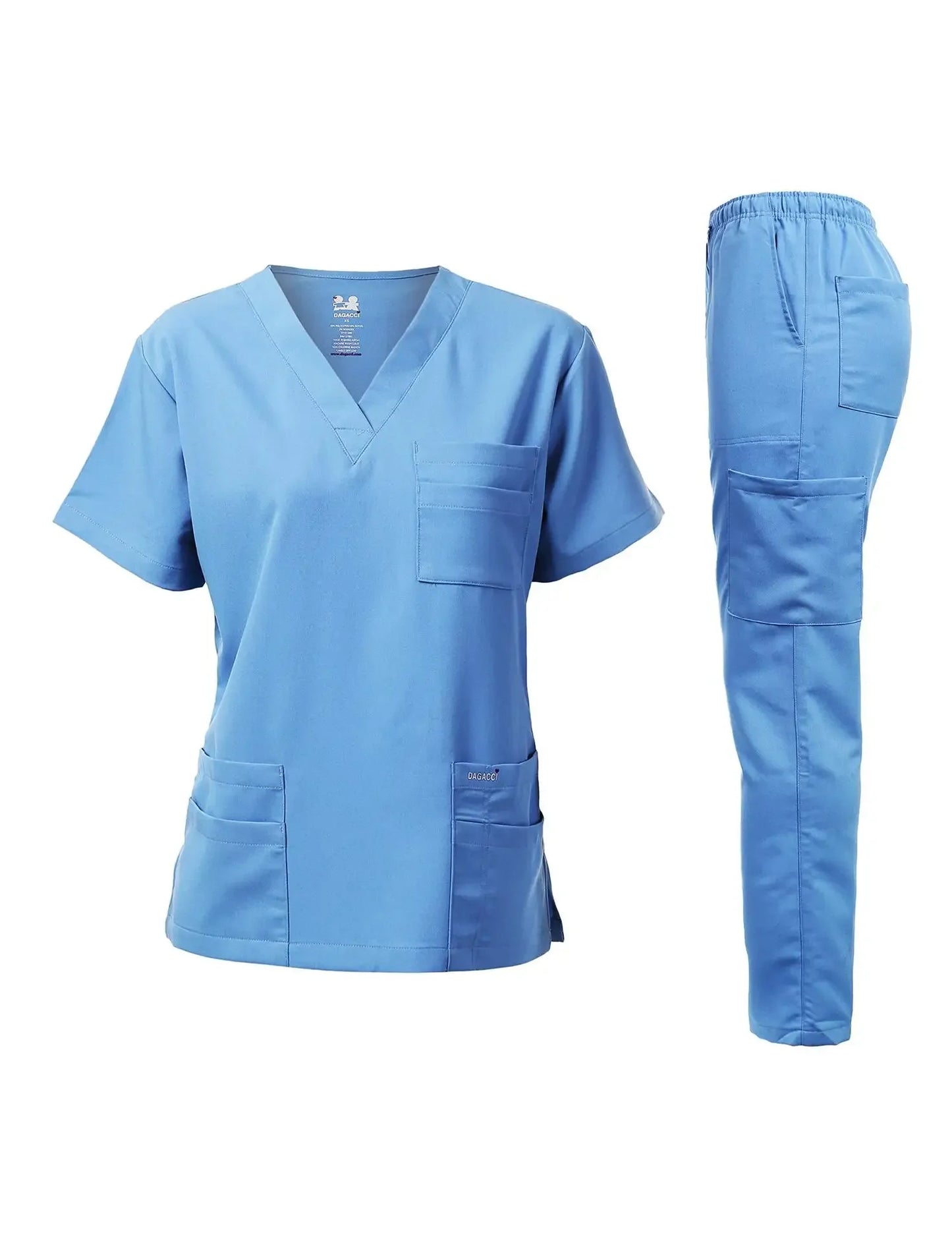 MERTRAW Scrub Uniform Set | Casual Style Medical & Beauty Salon Workwear | Short Sleeve Nurse & Medical Blouses - Premium scrubs from Lizard Vigilante - Just $33.88! Shop now at Lizard Vigilante