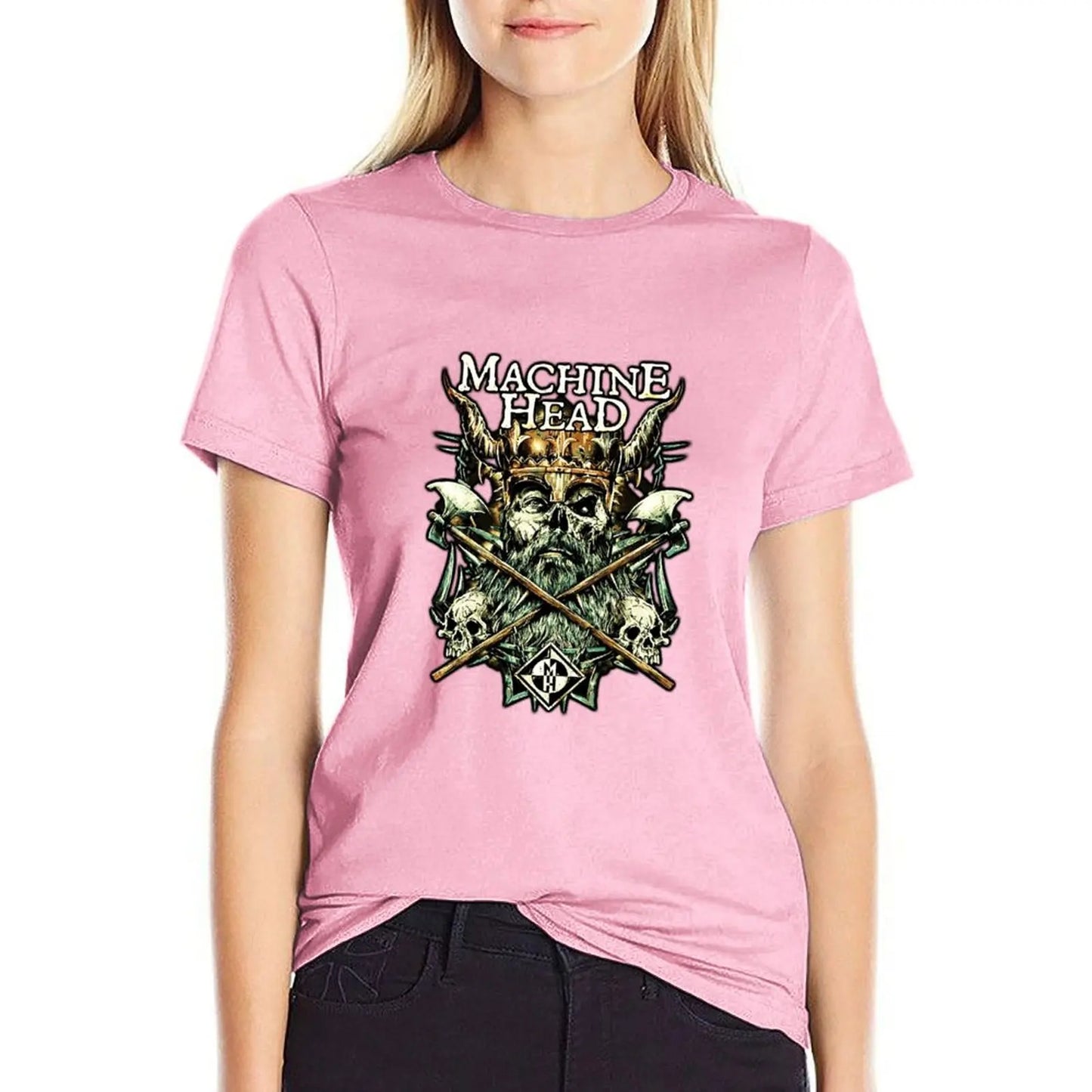 Women's Machine Head T-Shirt Group Music Gorgeous Heavy Metal Tour Clothes Shirts Cute Graphic Tees - Premium t-shirt from Lizard Vigilante - Just $30.69! Shop now at Lizard Vigilante