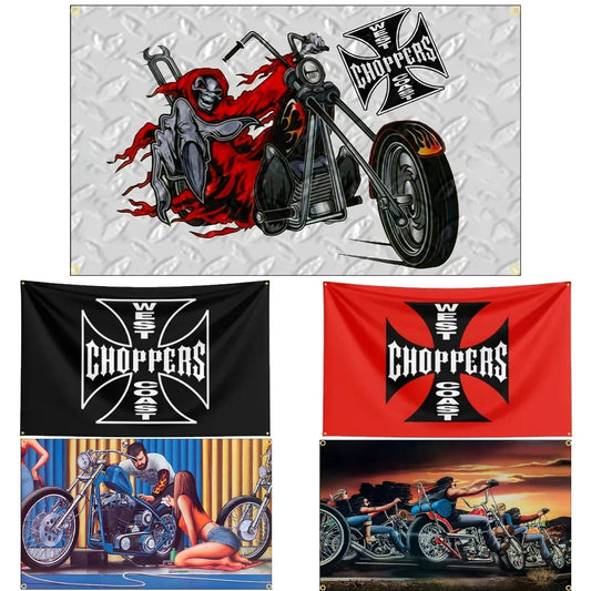 West Coast Choppers Logo Flag – 90x150cm Polyester Digital Printed Banner for Motorcycle Enthusiasts - Premium flag from Lizard Vigilante - Just $17.99! Shop now at Lizard Vigilante