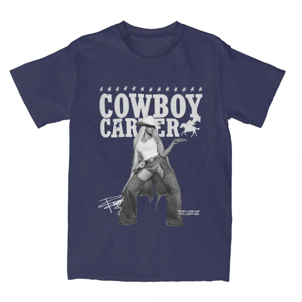 Beyoncé 'Rock Cowboy Carter Act II' Album Tee – Iconic Cotton Shirt for Men & Women – Hipster Short Sleeve Round Neck T-Shirt - Premium T-Shirt from Lizard Vigilante - Just $23.88! Shop now at Lizard Vigilante