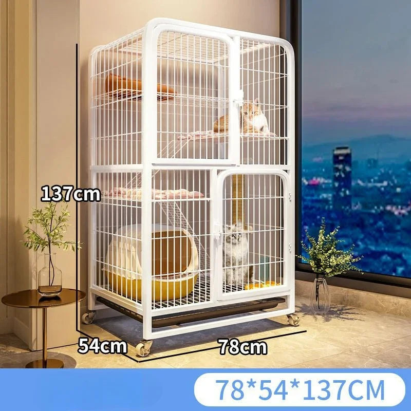 Extra Large Luxury Cat Villa | Multi-Storey Pet Cage for Cats and Small Dogs | Indoor Free Space Cat Carrier Nest - Premium pet cage from Lizard Vigilante - Just $215.99! Shop now at Lizard Vigilante