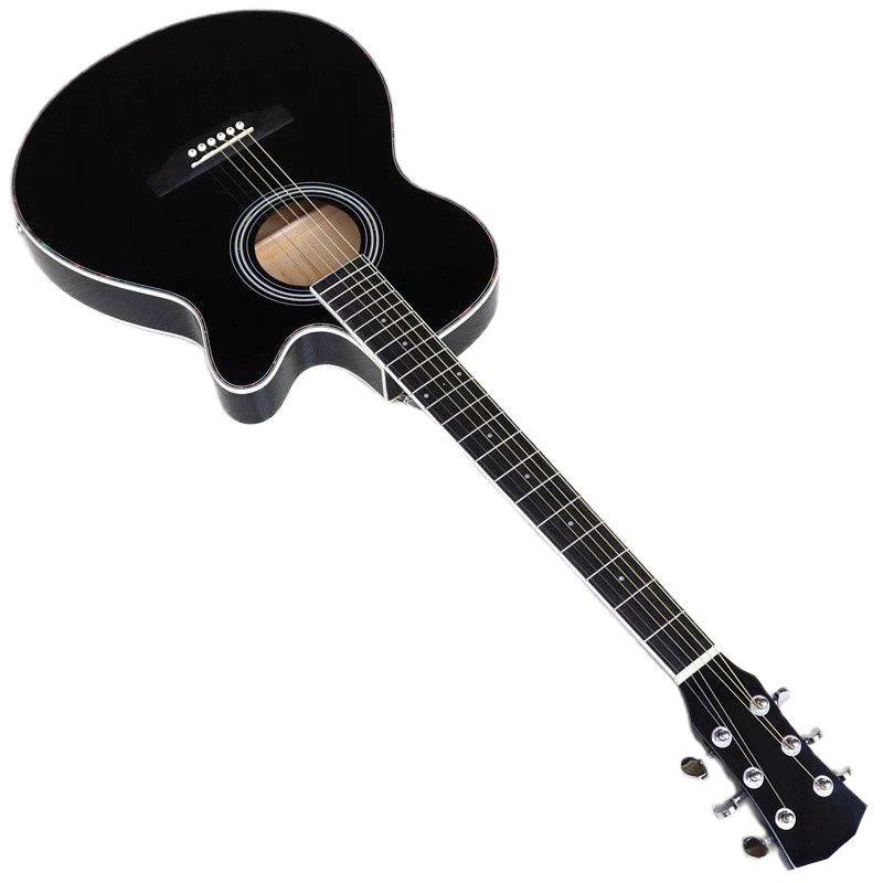 Thin Body Acoustic Electric Guitar Beginner Guitar with Free Gig Bag Free String Black Natural Sunburst White Color - Lizard Vigilante