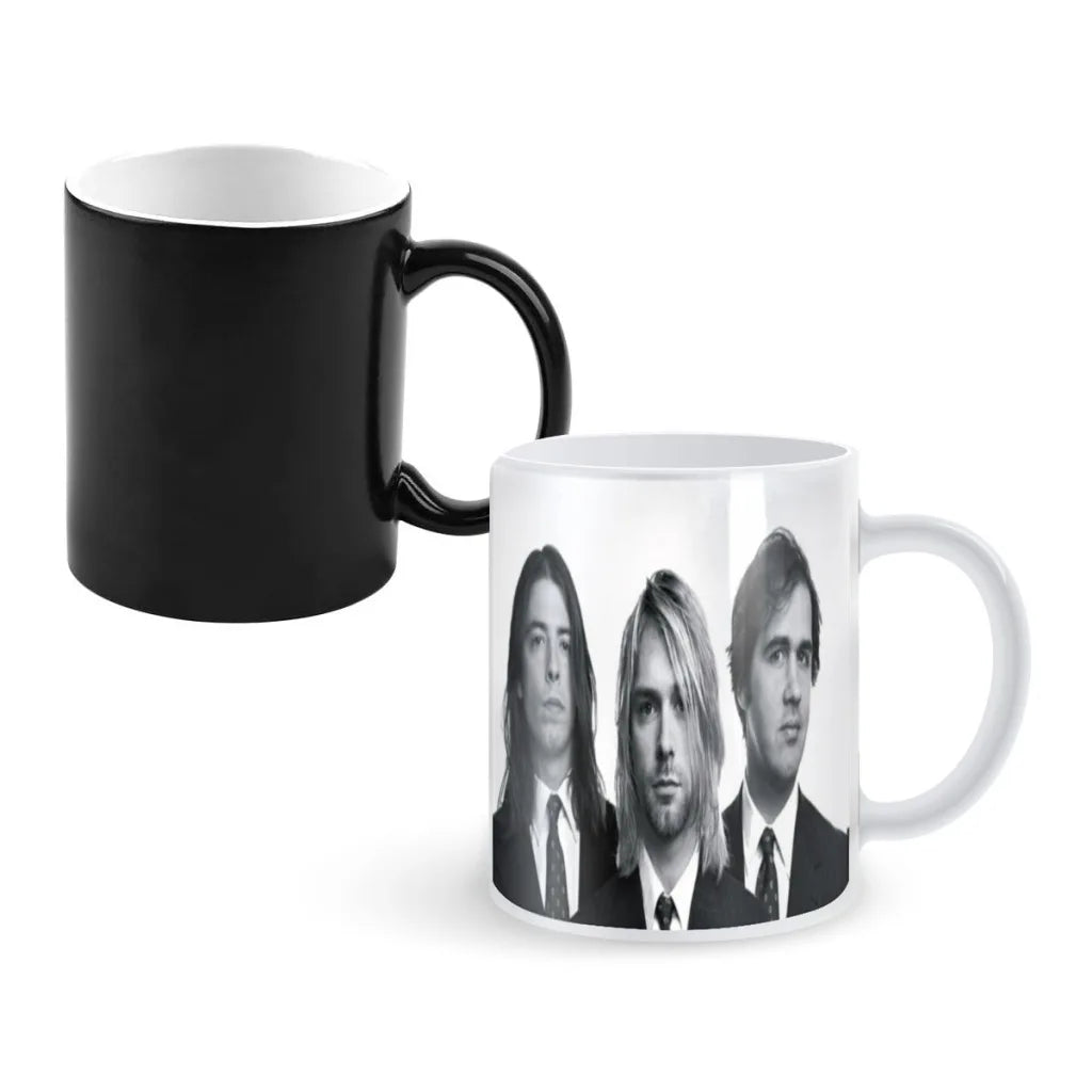 Nirvana Thermochromatic Magic Mug – Heat-Reactive Rock Band Coffee Cup for Bold Fans & Legendary Gifting - Premium mug from Lizard Vigilante - Just $19.88! Shop now at Lizard Vigilante