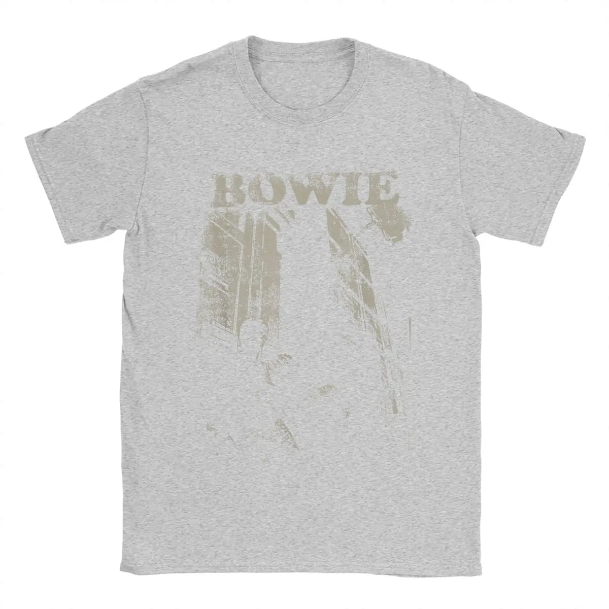 Stacked David Bowie Vintage Cotton T-Shirt – Bold Graphic Print, Casual Short Sleeve Tee, Round Neck for Men - Premium T-Shirt from Lizard Vigilante - Just $23.88! Shop now at Lizard Vigilante