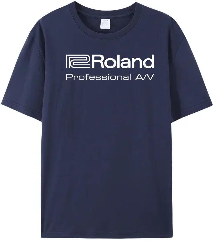 Roland Piano Print T-shirt Cool Trendy 100％ Cotton Top Tee with Cool Men's Brand - Lizard Vigilante