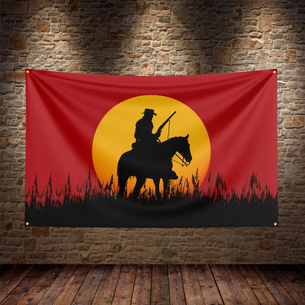 3X5Ft Red Dead Redemption 2 Cowboy Flag – US West RDR2 Polyester Printed Banner for Home & Office Decor - Premium banner from Lizard Vigilante - Just $16.99! Shop now at Lizard Vigilante