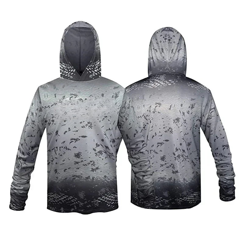 Men's Quick-Dry Fishing Hoodie Long Sleeve UV Protection Sweatshirt – Lightweight, Breathable, and Comfortable Summer Gear - Premium sweatshirt from Lizard Vigilante - Just $28.88! Shop now at Lizard Vigilante