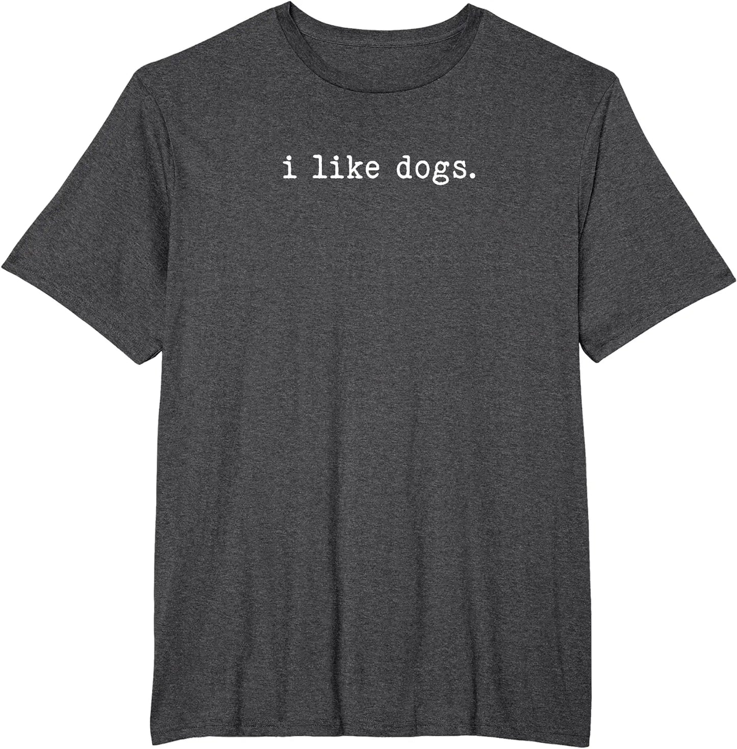 I Like Dogs Simple Minimalist Design Funny Graphic T-Shirt - Lizard Vigilante