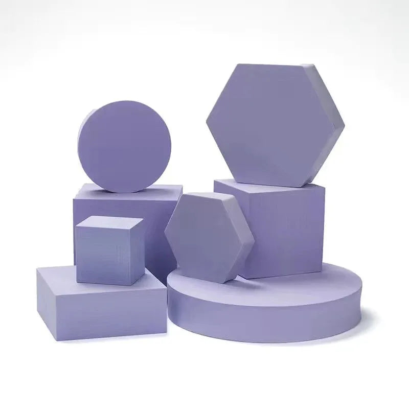 8pcs Hard Foam Shapes Makeup Tools Studio Shooting Props Geometric Cube Cosmetics For Lipstick Craft Photography Props