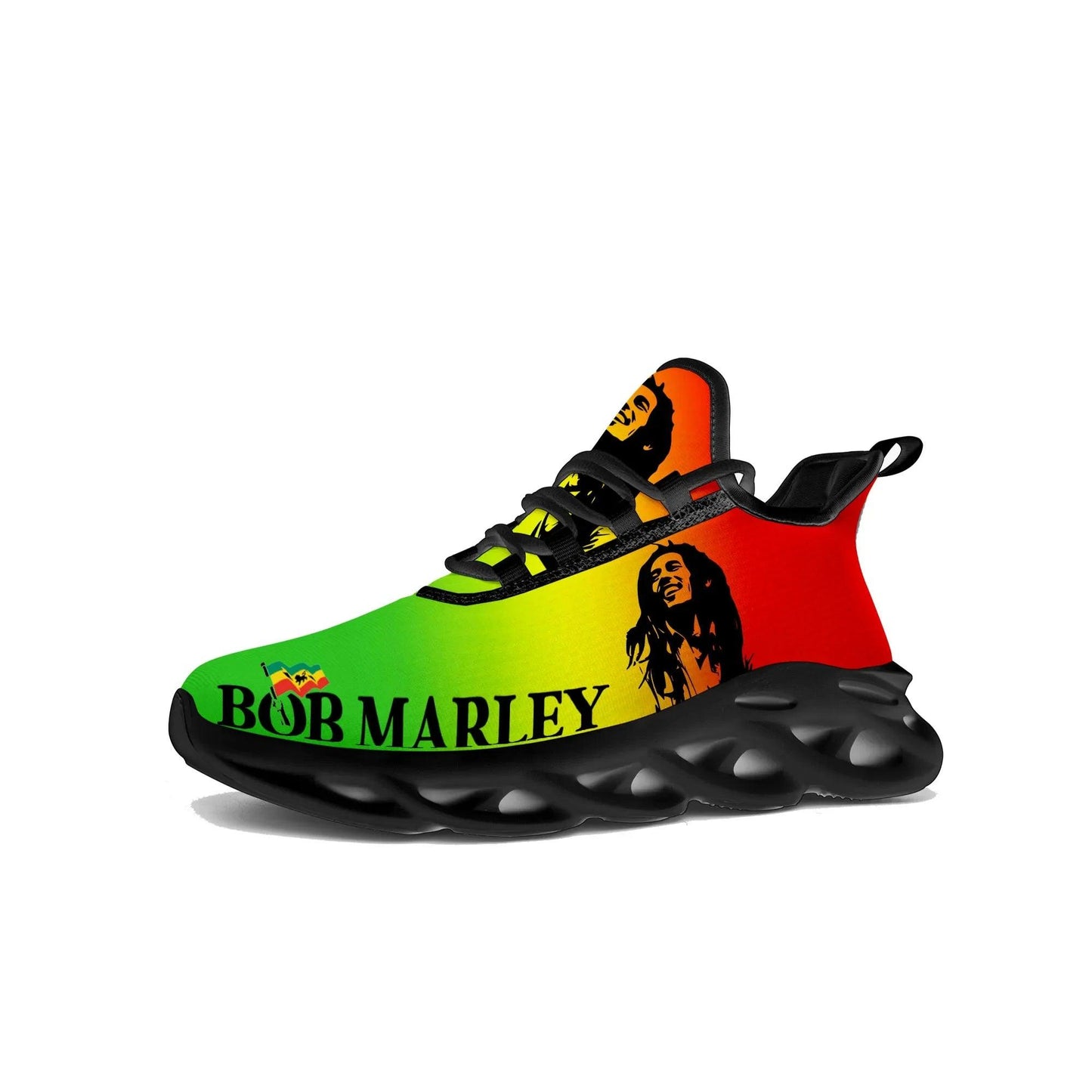 Reggae Rock Music Star Bob Marley Flats Sneakers Mens Womens Sports Running Shoe Sneaker Lace Up Mesh Footwear Tennis Shoe - Lizard Vigilante