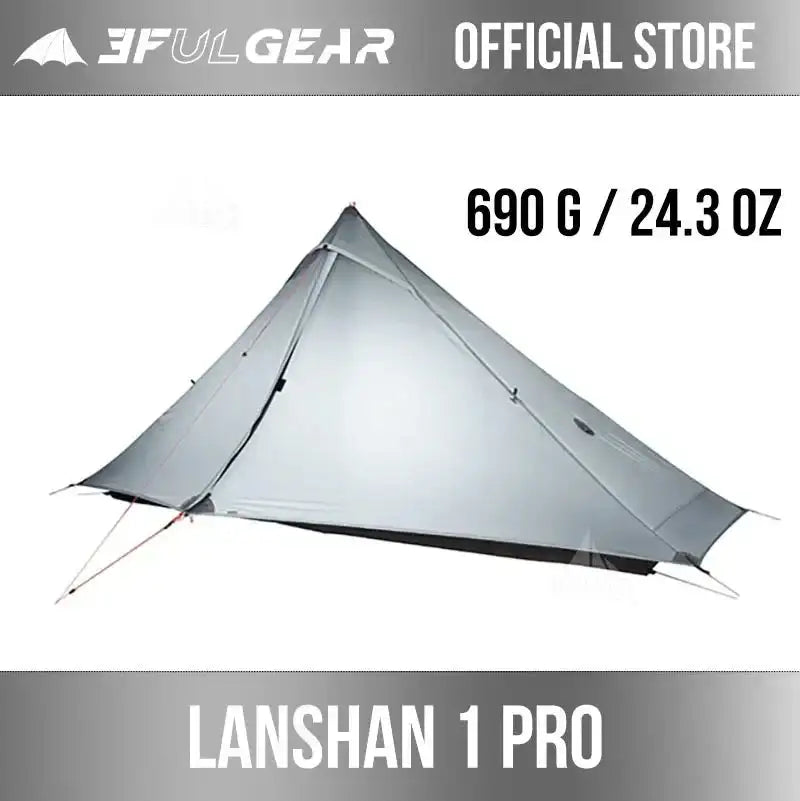 [HODR] 3F UL GEAR Lanshan 1 pro Tipi Tent Rodless Solo Ultralight 690g 20D Nylon Fabric Camping Season Tent Trekking Tents