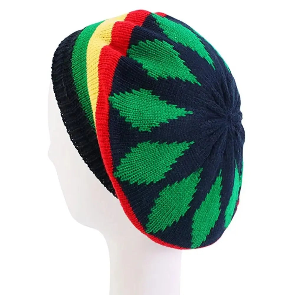 Classic Jamaican Reggae Loose Knitted Beanie – Cozy & Stylish Wool Beret Cap, Soft Knit Hip Hop Hat for Women, Perfect for Spring & Autumn - Premium unisex beanie from Lizard Vigilante - Just $22.88! Shop now at Lizard Vigilante