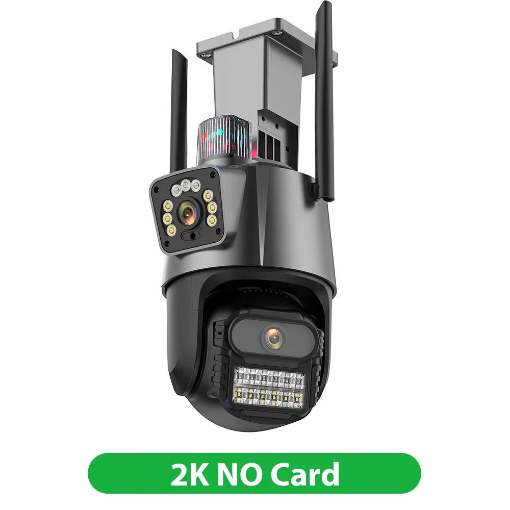 WIFI 8K 8X Zoom IP Camera Four Lens Four Screen Human Detecton Camera 4K 8MP IP HD Dual Srceen Security Waterproof Camera iCsee