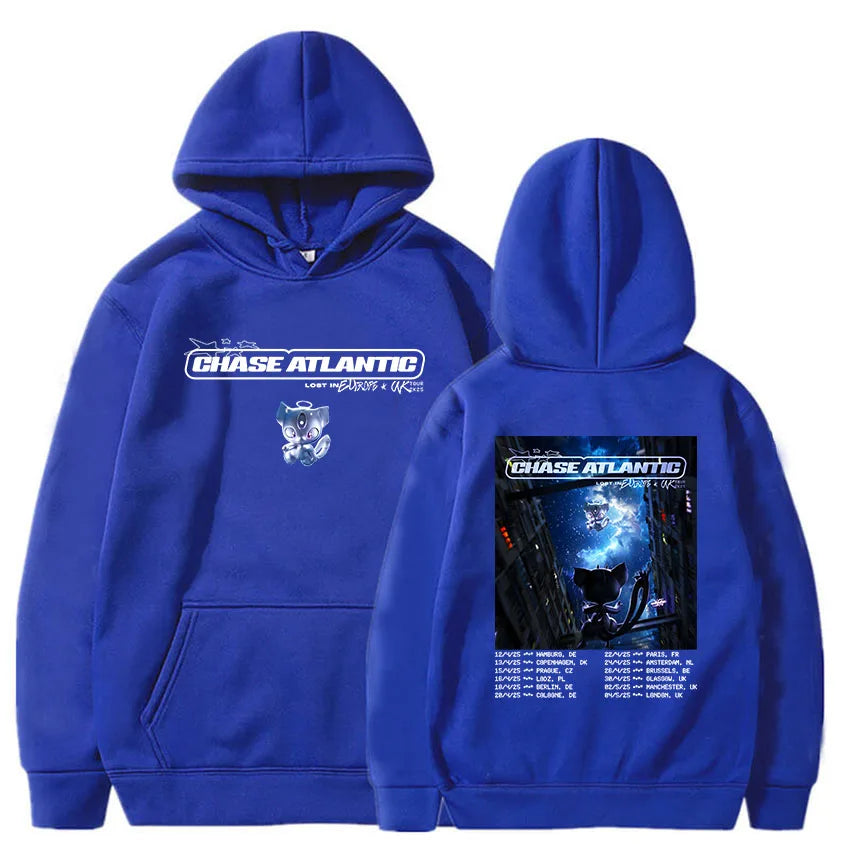 Lost in Europe & UK Tour 2025 – Chase Atlantic Graphic Hoodie | Fleece Pullover Sweatshirt for Men | Casual Rock Band Streetwear, Winter Long Sleeve Hoodies - Premium hoodie from Lizard Vigilante - Just $48.88! Shop now at Lizard Vigilante