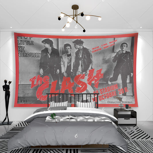 The Clash Music Band Tapestry Heavy Metal Pop Singer Rock Interior Decoration Banner Flag - Premium decor banner from Lizard Vigilante - Just $10.99! Shop now at Lizard Vigilante