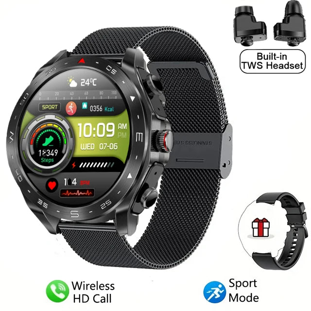 TWS Smart Watch 2-in-1 Bluetooth Earphones HIFI 9D Sound Quality Bluetooth Call For Men and Women Sports Smartwatches - Premium smartwatch from Lizard Vigilante - Just $72.99! Shop now at Lizard Vigilante