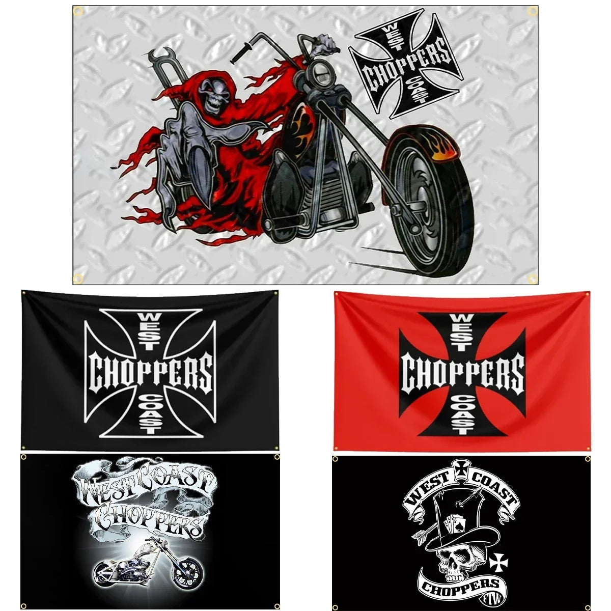 West Coast Choppers Logo Flag – 90x150cm Polyester Digital Printed Banner for Motorcycle Enthusiasts - Premium flag from Lizard Vigilante - Just $17.99! Shop now at Lizard Vigilante