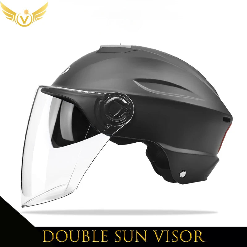 Electric Scooter Helmet Summer Vespa Chopper Motorcycle Helmets Safety Waterfall Soman Urban Articles Woman Men Moto Equipment - Lizard Vigilante