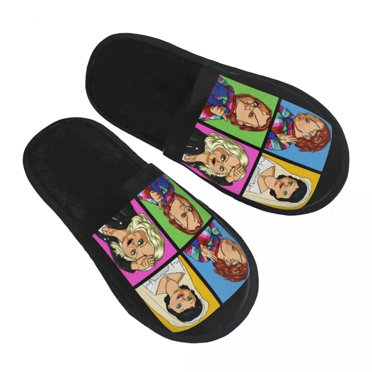 Custom Bride of Chucky Comfort Scuff Memory Foam Slippers – Women Horror Movie Child's Play Hotel House Shoes - Premium slippers from Lizard Vigilante - Just $26.66! Shop now at Lizard Vigilante