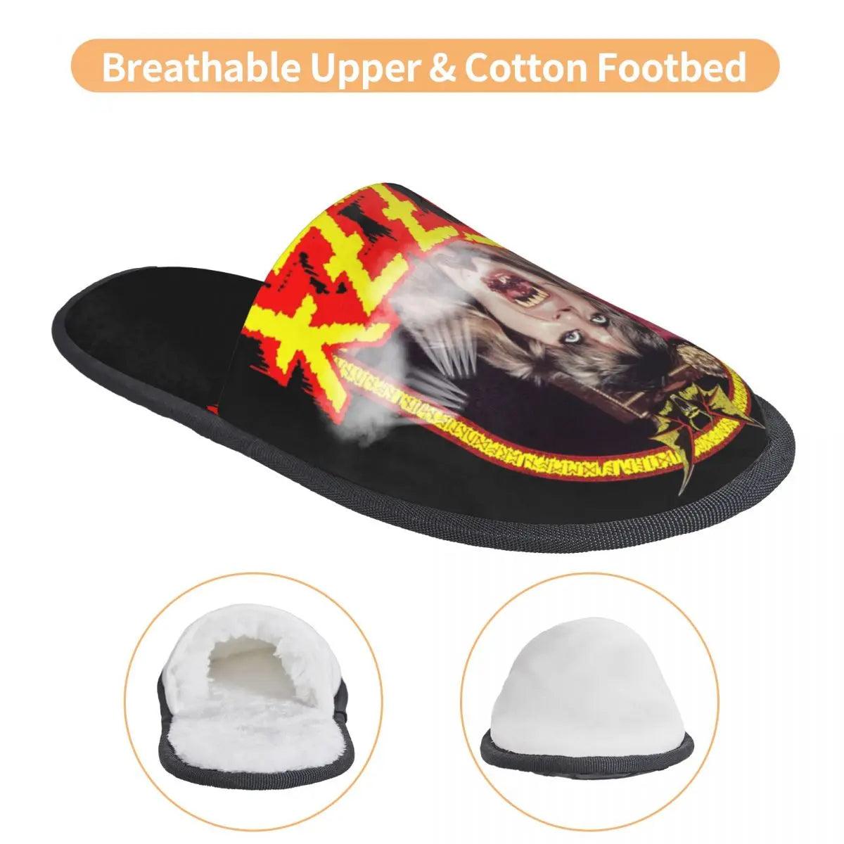 Custom Ozzy Osbourne British Rock Heavy Metal Singer Comfy Scuff With Memory Foam Slippers Women Spa House Shoes - Premium  from Lizard Vigilante - Just $17.99! Shop now at Lizard Vigilante