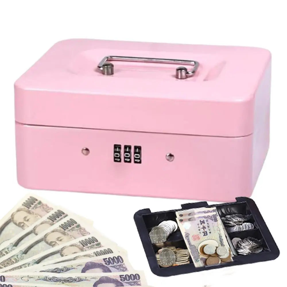 Portable Safe Box Portable Lock Box Portable Money Cash Deposit Box With Security Code For Travel Store Keys Cards Jewelry - Premium  from Lizard Vigilante - Just $23.99! Shop now at Lizard Vigilante