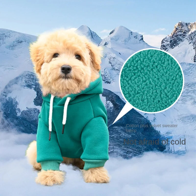 Cozy Dog Hoodie – Warm Fleece Sweatshirt for Small and Medium Pets - Premium sweatshirt from Lizard Vigilante - Just $28.88! Shop now at Lizard Vigilante