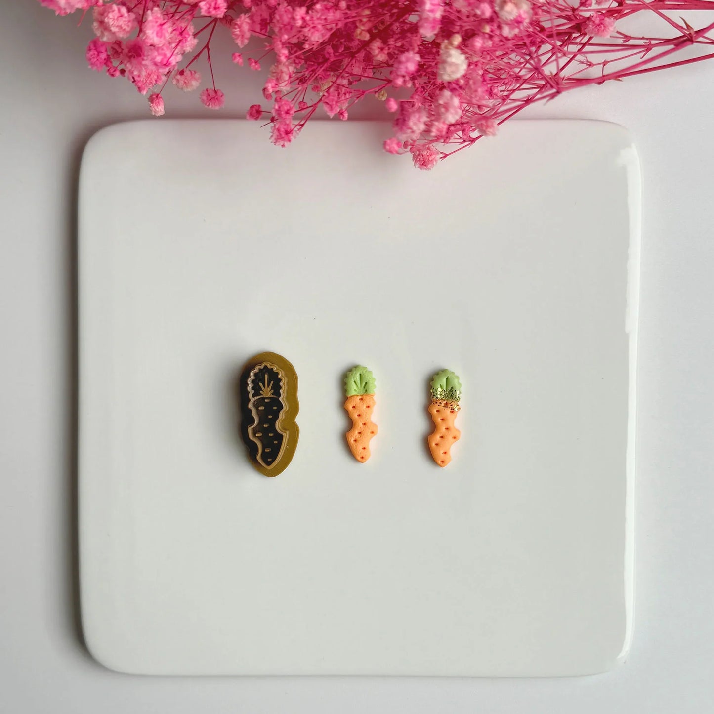 Easter Series Cute Cartoon Rabbit Carrot Shape Polymer Clay Cutters For DIY Earrings Jewelry Makings Embossing Cutting Die