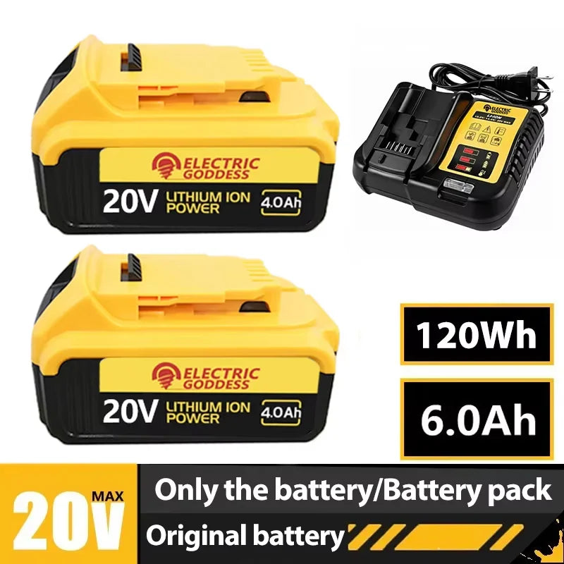 Electric Goddess PowerCore Lithium Battery – High-Performance, Long-Endurance 20V Battery Compatible with DeWalt - Premium battery from Lizard Vigilante - Just $54.99! Shop now at Lizard Vigilante