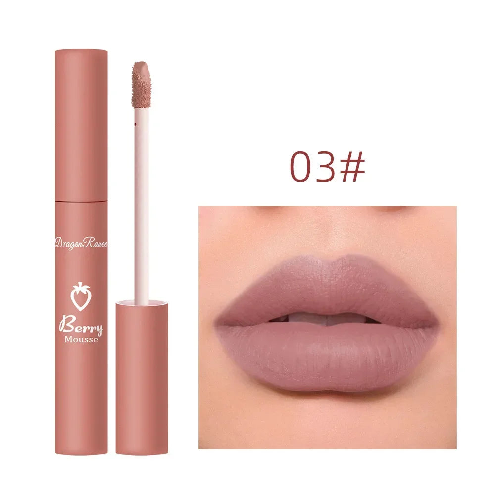 Nude Matte Lip Gloss 12 Colors Long-lasting Velvet Lipstick Waterproof Non-fade Non-stick Cup Lipsticks Women Makeup Cosmetic