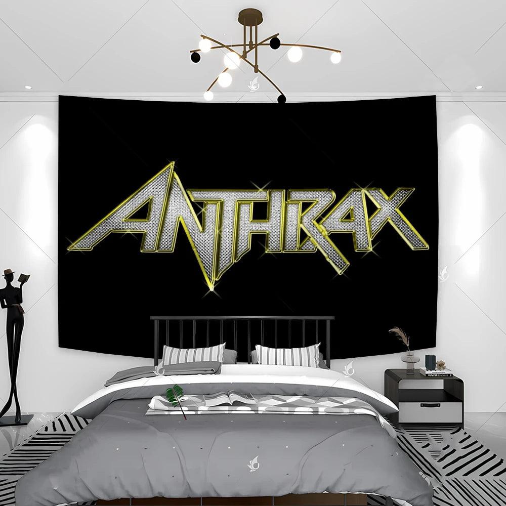 Anthrax Band Tapestry Banner Flag Polyester Digital Printing Music Memorabilia Banner For Decor Birthday Gift - Lizard Vigilante