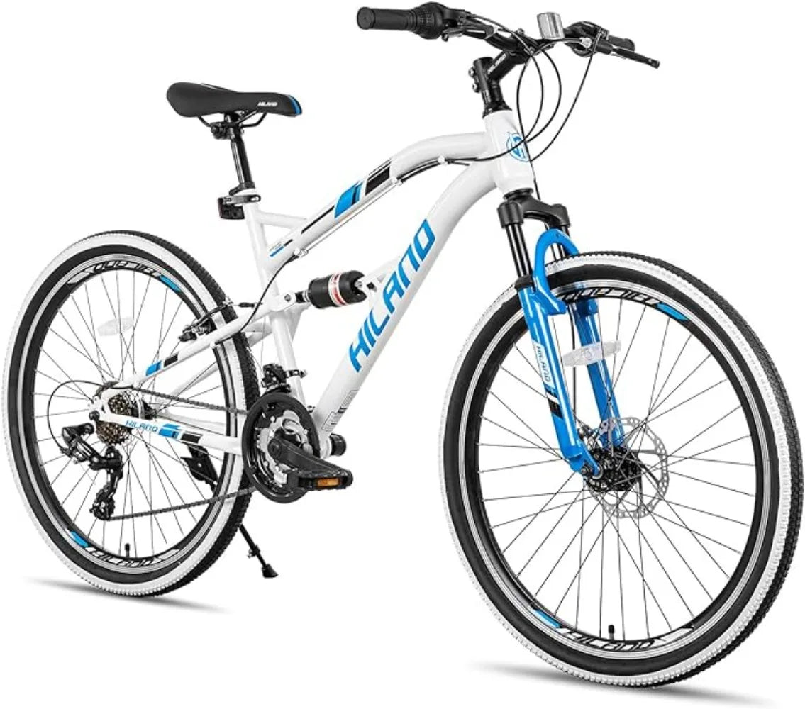 26-Inch Full-Suspension Mountain Bike – 21-Speed Drivetrain with Disc Brakes for Men and Women - Premium bike from Lizard Vigilante - Just $298.88! Shop now at Lizard Vigilante