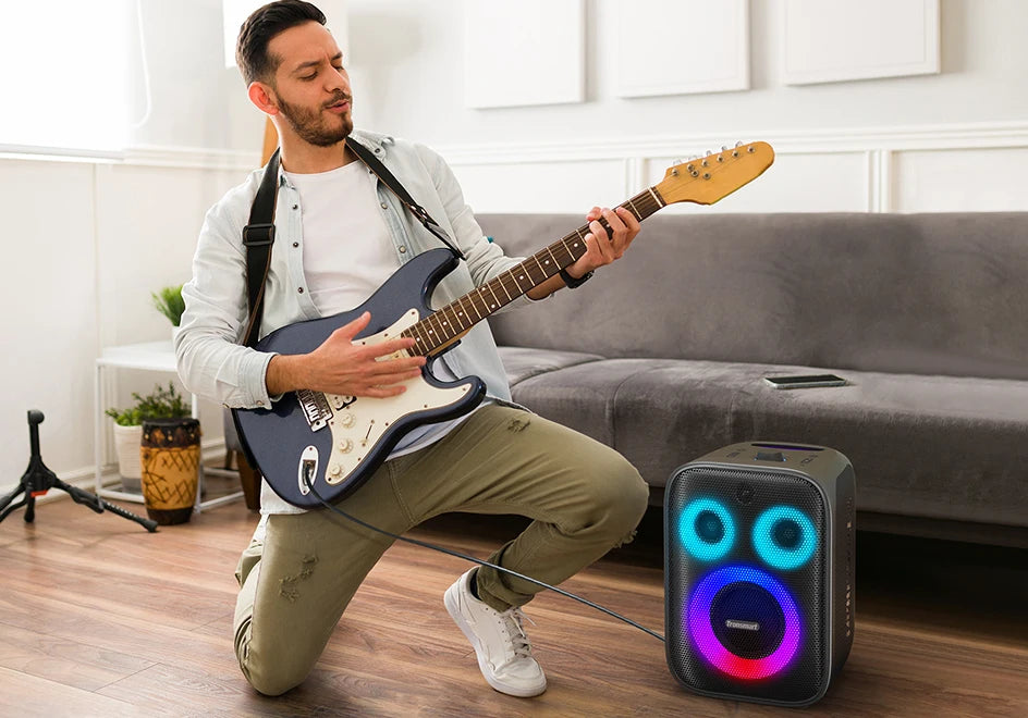 Tronsmart Halo 200 Speaker with Built-in Microphone,120W Output, 3 Way Sound System, Support Guitar Input, APP Control,for Party - Premium  from Lizard Vigilante - Just $399.99! Shop now at Lizard Vigilante