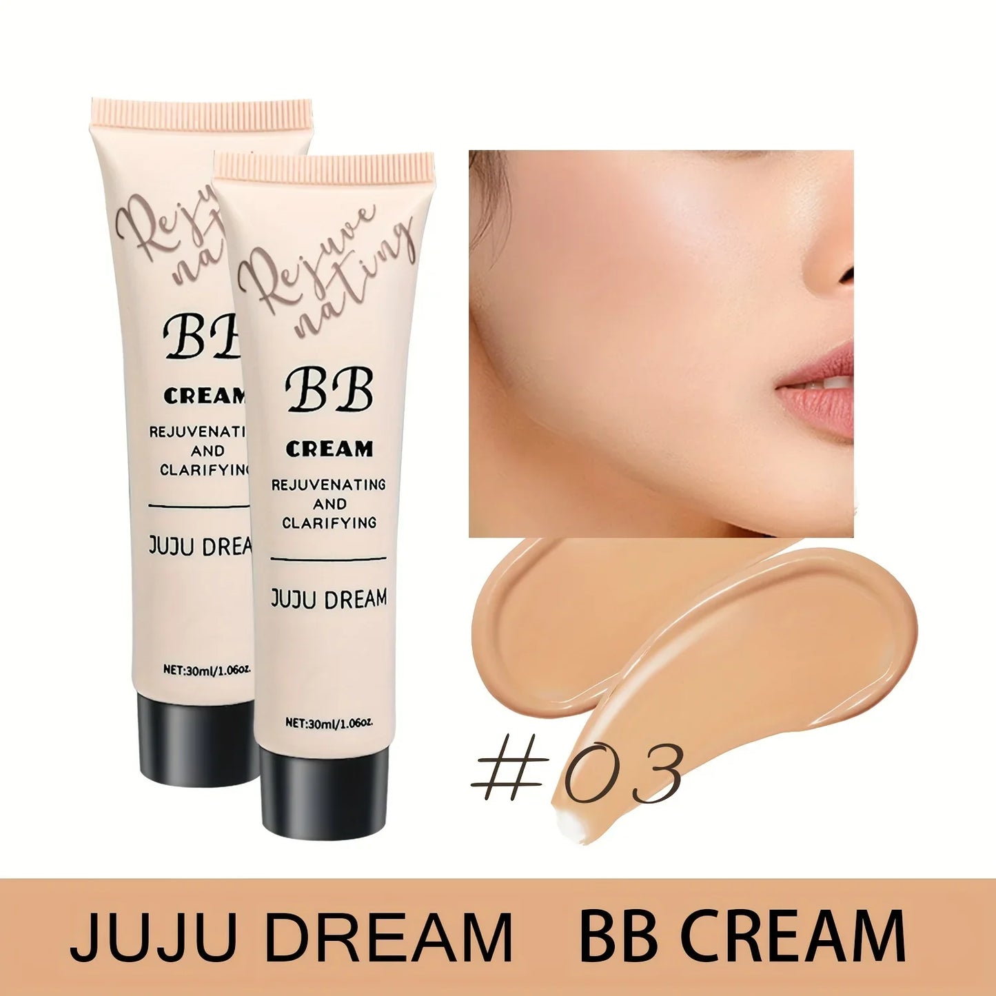Natural Concealer BB cream, moisturizing & nourishing foundation, waterproof & long-lasting full coverage, suitable for all skin