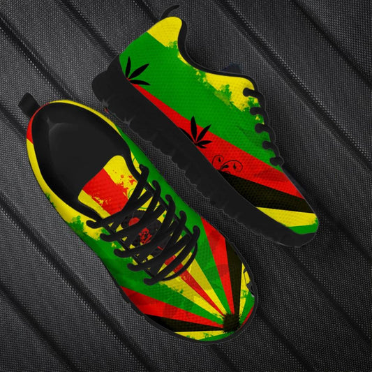 INSTANTARTS Bob Marley Reggae Weed Female Casual Flat Shoes Wear Resistant Ladies Running Snekaers Non-Slip Women Walking - Lizard Vigilante