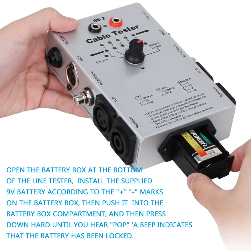 DB-2 Line Tester Audio Cable Signal Test Instrument - Multi-Function Audio Engineering Line Tester for TRS, RCA, MIDI, XLR, Speakon Cables - Premium cable tester from Lizard Vigilante - Just $48.88! Shop now at Lizard Vigilante