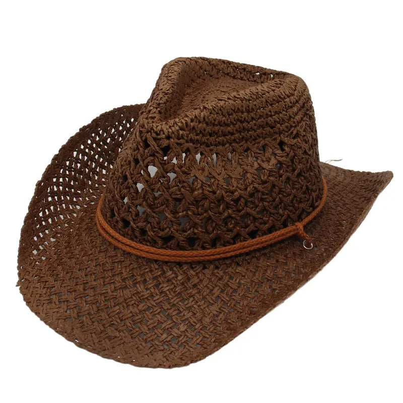 Vintage Western Cowboy Sun Hat Men Women Straw Hat Outdoor Travel  Ethnic Style Gift UV Protection Cap Chapeau Beach Hat - Premium  from Lizard Vigilante - Just $42.99! Shop now at Lizard Vigilante