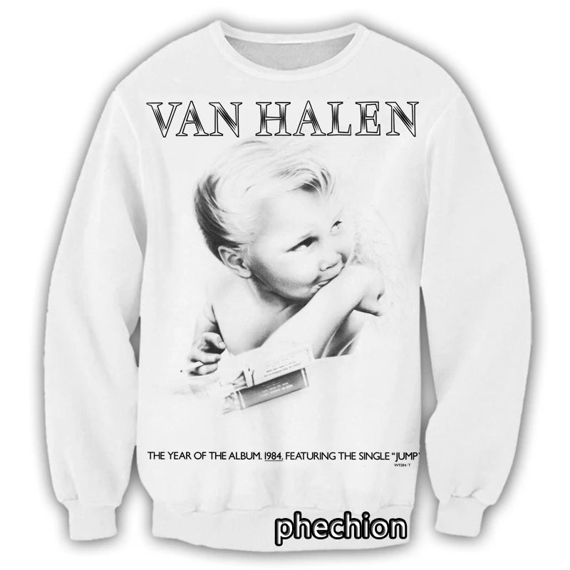 3D Printed Van Halen Unisex Sweatshirt Band Casual Fashion Streetwear Men Loose Sporting Sweatshirt - Premium sweatshirt from Lizard Vigilante - Just $43.88! Shop now at Lizard Vigilante