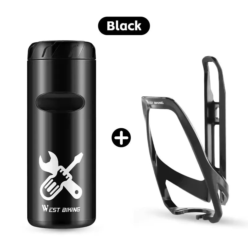 West Biking Portable Cycling Tool Bottle Pod Tire Repair Kit Storage Capsule