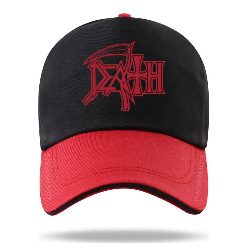 DEATH Cap METAL Hat Baseball Cap Casquette Hats Fitted Casual Dad Hats for Men Women Unisex - Premium Baseball cap from Lizard Vigilante - Just $22.99! Shop now at Lizard Vigilante