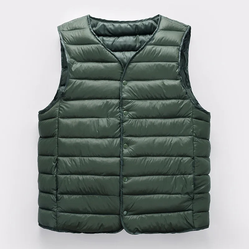 Warm Comfy Lightweight Windproof Cotton-Padded Sleeveless Jacket Vest - Premium vest from Lizard Vigilante - Just $33.88! Shop now at Lizard Vigilante