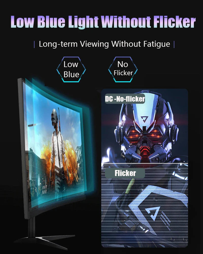 27 Inch VA 165hz Monitors Gamer 1MS 2K QHD 144hz Gaming Monitors PC LCD Curved Screen Monitor for Desktop Displays HDMI DP