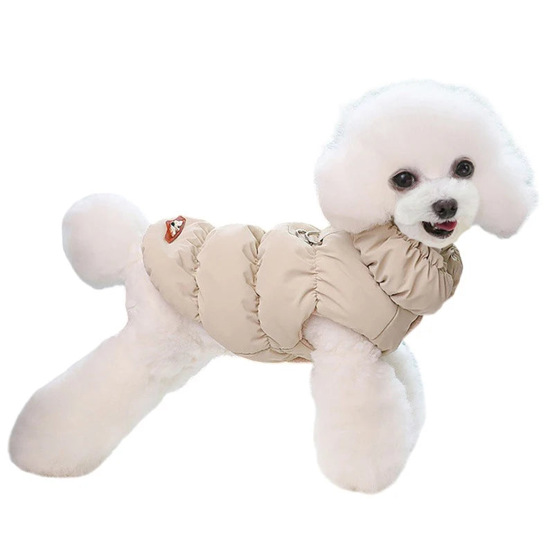 Padded Puppy & Cat Clothes with D-Rings – Winter Warm Dog Jacket for Small Dogs - Premium pet coat from Lizard Vigilante - Just $21.88! Shop now at Lizard Vigilante