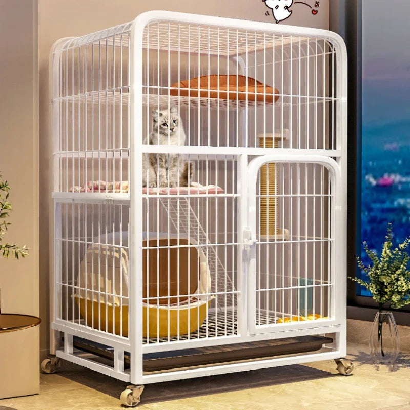 Extra Large Luxury Cat Villa | Multi-Storey Pet Cage for Cats and Small Dogs | Indoor Free Space Cat Carrier Nest - Premium pet cage from Lizard Vigilante - Just $215.99! Shop now at Lizard Vigilante