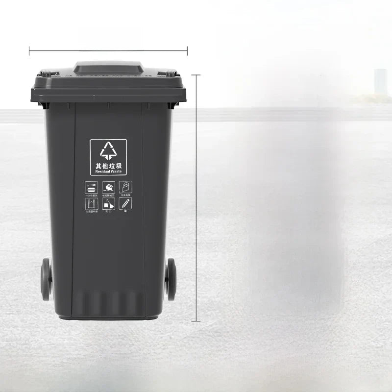 Large Capaci Outdoor Kitchen Waste Bin 240L with Wheels for ering Commercial Use Big Size Tra Can Recycling Bin